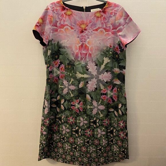 Ted Baker floral printed dress size 4